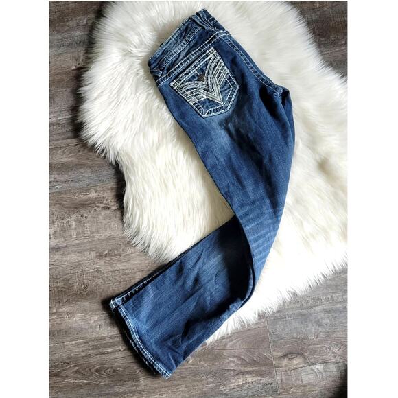 EUC Vigoss White Stitching Faded Slim Boot Jeans - Size 9/10 - Picture 1 of 9